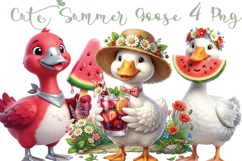 Cute Summer Goose Png Clipart Product Image 1