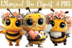Whimsical Bee Png Clipart Product Image 1