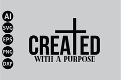 Created with a Purpose Svg, Faith Svg, Bible Svg Product Image 1