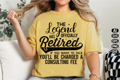 The Legend Has Officially Retired Svg Design Product Image 2