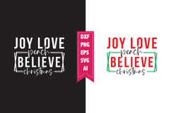 Joy love peach believe Christmas Svg, Christmas Svg Product Image 1