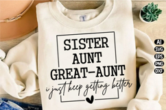 Sister Aunt Great Aunt Svg Design Product Image 2