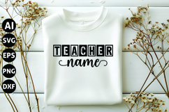 Teacher Name Svg, School Svg Product Image 1