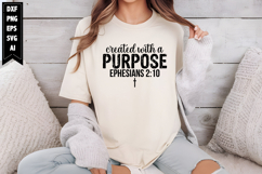 Created with a Purpose Svg, Inspirational Svg Designs Product Image 1