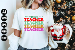 Merry Teacher Svg, Funny Christmas Svg Product Image 1