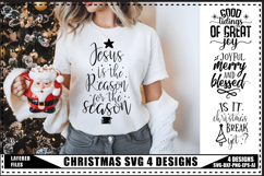 Christmas Svg 4 Designs, Santa Svg, Funny Christmas Shirt Product Image 1