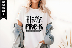 Hello Pre-k Svg, Back to School Svg Product Image 1