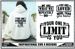 Inspirational Svg 4 Designs, Self Love Svg Product Image 1