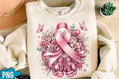 Breast Cancer with boxing gloves PNG Designs Product Image 2