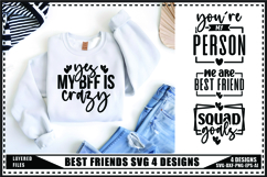 Best Friends Svg 4 Designs, Friendship Quotes Svg Product Image 1