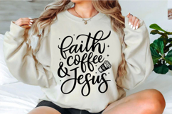 Coffee and Jesus Svg Design Product Image 1