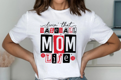 Livin That Baseball Mom Life Svg Cut Files Creative Art Product Image 2