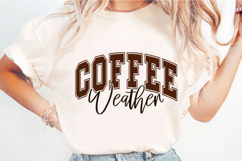 Retro Coffee Weather Glitter Svg Design Product Image 2