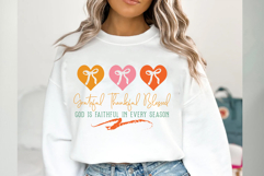 Grateful Thankful Blessed Png, Coquette Fall Season Png Product Image 2