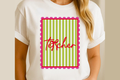 Bow Teacher Svg, Coquette Teach Svg PNG Product Image 2