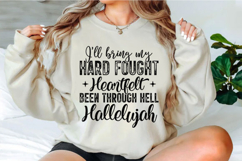 Hard Fought Hallelujah Svg Design Product Image 1