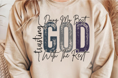 Doing My Best and Trusting God Svg Design Product Image 2