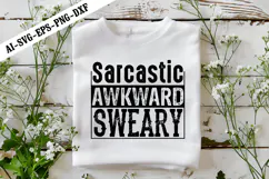 Sarcastic Awkward Sweary Svg, Funny Sarcastic Svg Design Product Image 2