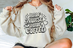 half nurse half coffee Svg Designs Product Image 2