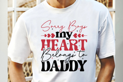 Sorry Boys My Heart Belongs to Daddy Svg Cut Files Product Image 1