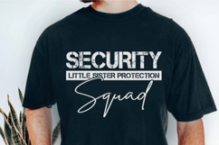Security Little Sister Protection Squad Svg Design Product Image 2