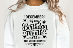 December is my birthday month Svg Design Product Image 2
