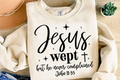 Jesus Wept Floral Christian Svg Design Product Image 3