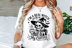 I'm A Real Witch Before My Coffee Svg Designs Product Image 2