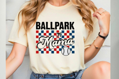 Ballpark Mama SVG PNG, Softball Baseball Svg Cut Files Product Image 1