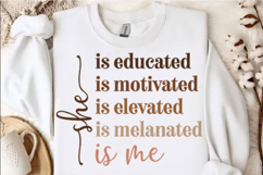 She Is Me Educated Motivated Svg Design Product Image 3