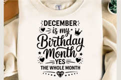 December is my birthday month Svg Design Product Image 3
