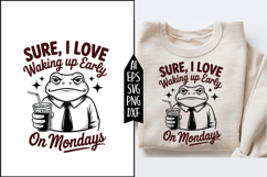 Funny Monday Frog Svg Designs Product Image 1