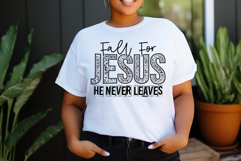 Fall For Jesus He Never Leaves Svg Cut Files Creative Art Product Image 4