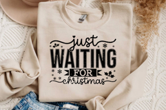 Just Waiting for Christmas Svg Cut Files Creative Art Product Image 4
