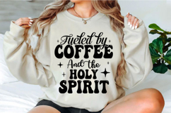 Fueled by Coffee and the Holy Spirit Svg Design Product Image 1
