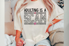 Adulting is a Scam Svg Png, Sarcastic Svg Product Image 1
