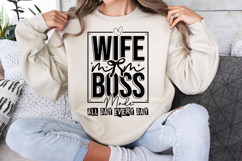 Wife Mom Boss Mode All Day Every Day Svg Cut Files Product Image 4