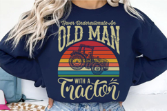 Old Man Tractor Svg Design Product Image 1
