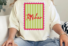 Bow Teacher Svg, Coquette Teach Svg PNG Product Image 4