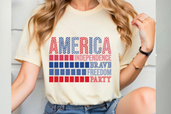 America Independence Brave Freedom Party Svg Cut Files Product Image 1