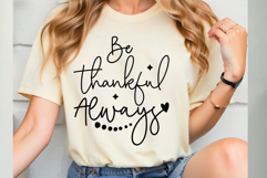Be Thankful Always SVG, Thanksgiving SVG Design Product Image 4