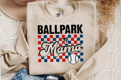 Ballpark Mama SVG PNG, Softball Baseball Svg Cut Files Product Image 3