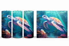 3D Turtle Tumbler Wrap Design. Turtle Tumbler Wrap Product Image 2