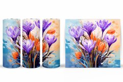 Crocus Flowers Tumbler Design. Spring Tumbler Sublimation Product Image 2