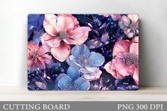 Flowers Cutting Board. Kitchen Cutting Board Template Product Image 1