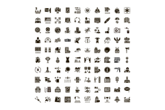 Diverse collection of essential glyph icons vector set Product Image 1