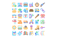 Diverse outline icons collection depicting various concepts Product Image 1