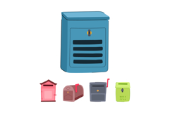 Different mailboxes used for receiving traditional mail Product Image 1