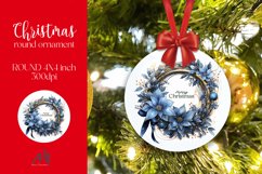 Christmas Round Ornament Sublimation PNG Product Image 1