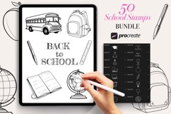 50 School Education Teacher Procreate Stamps Brushes Product Image 1